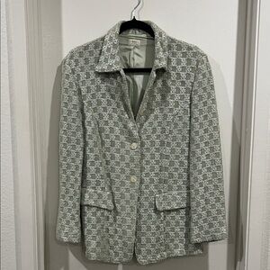 Sisley Sage Green Textured Blazer